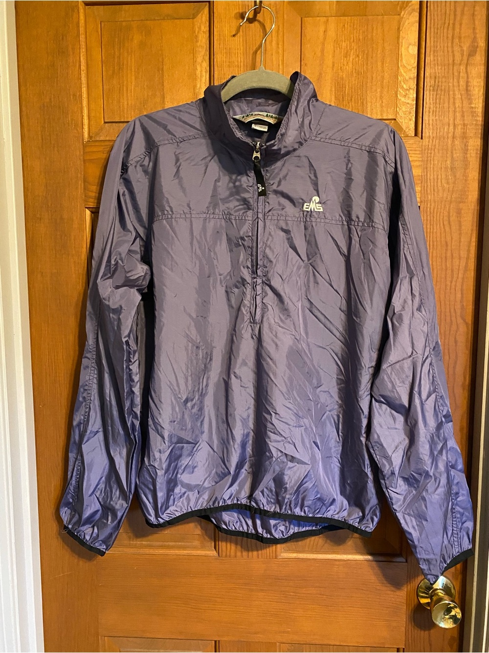 Eastern Mountain Sports EMS purple/grey half zip shell jacket. Women’s size XL